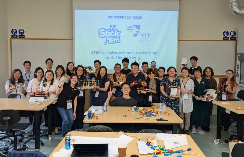 Teachers in NIE’s ESEPP programme with their builds