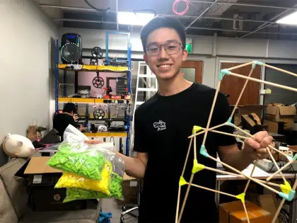 A bag of freshly printed connectors