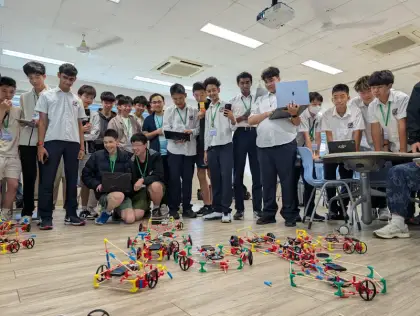 A floor full of robot cars