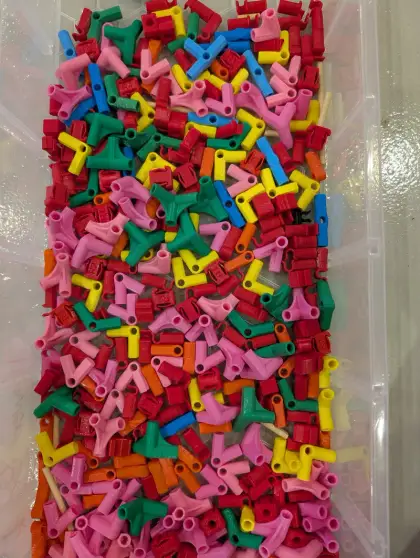 A tub of connectors