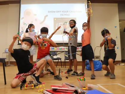 Showing off their creations
