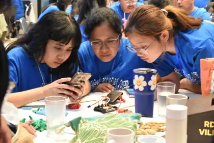 Teachers testing the app