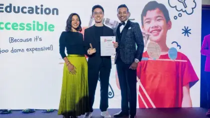 On stage at the World Summit Awards