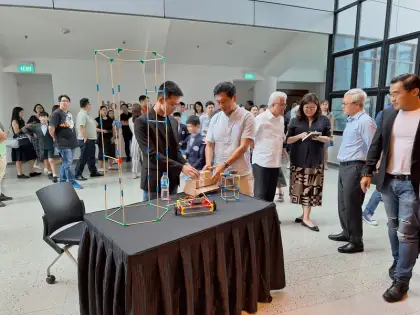 Showing Stick 'Em to Minister Ong Ye Kung