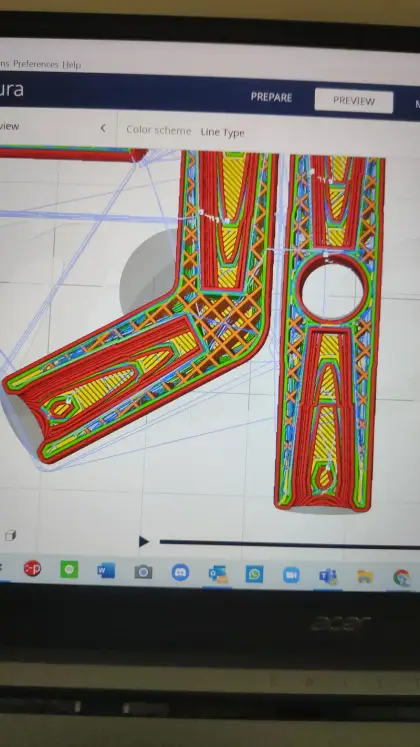 Slicing an early connector for printing