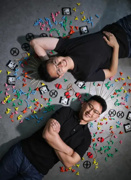 The founders in a sea of connectors