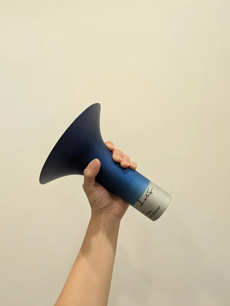 The Hult Prize trophy
